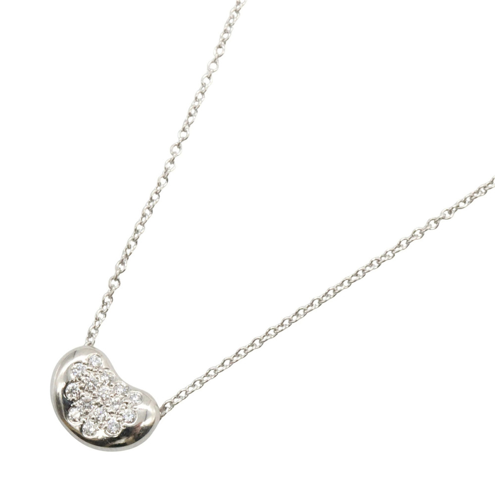 Tiffany Co Elsa Peretti Bean Necklace Sterling Silver